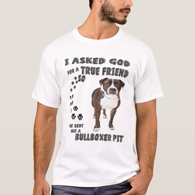 Bullboxer Pit Quote Mum Dad Costume, Boxer Pitbull T-Shirt (Front)