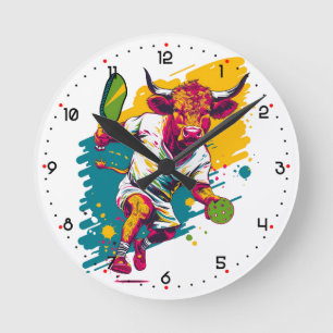 Bullcourt Rampage Pickleball Round Clock