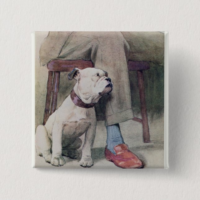Bulldog 15 Cm Square Badge (Front)