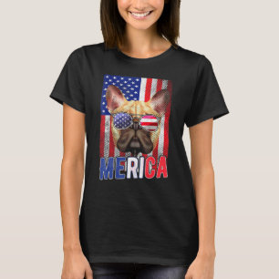 Bulldog 4th Of July Boys Kids Sunglasses Usa Puppy T-Shirt