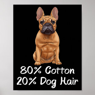 Bulldog 80% Cotton 20% Dog Hair Frenchie Poster