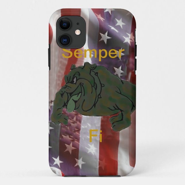 Bulldog American Flag I Phone 5 Case (Back)