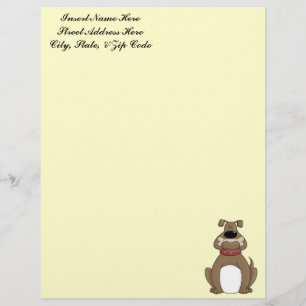Bulldog and Dog Bone Customised Letterhead