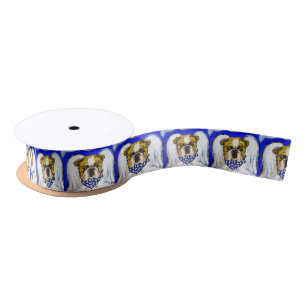 Bulldog Angel Satin Ribbon