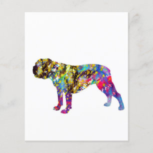 Bulldog Art Watercolor Portrait Flyer