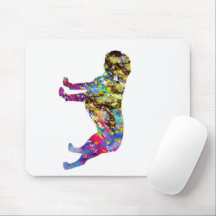Bulldog Art Watercolor Portrait Mouse Mat