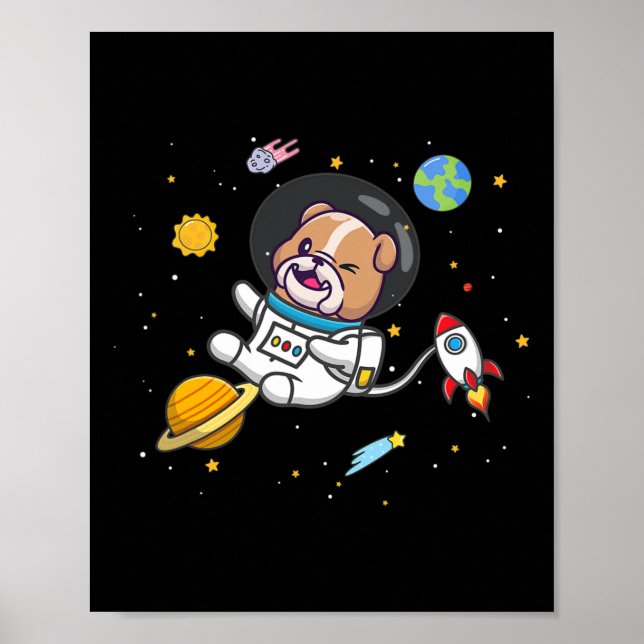 Bulldog Astronaut  Poster (Front)