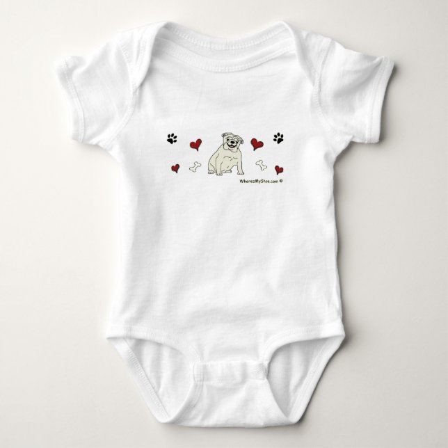 bulldog baby bodysuit (Front)