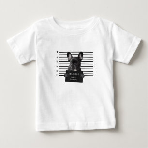 Bulldog Bad Dog Jail Frenchie Dog Mum Lover Baby T-Shirt