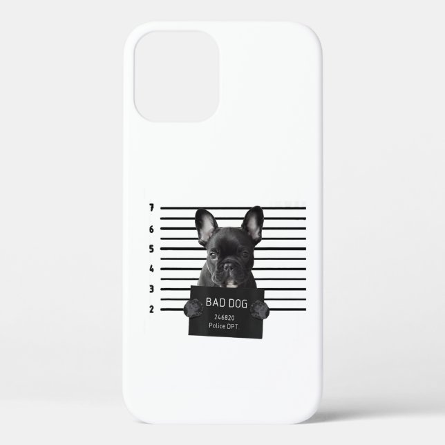 Bulldog Bad Dog Jail Frenchie Dog Mum Lover Case-Mate iPhone Case (Back)