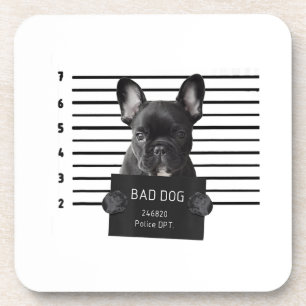 Bulldog Bad Dog Jail Frenchie Dog Mum Lover Coaster