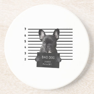 Bulldog Bad Dog Jail Frenchie Dog Mum Lover Coaster