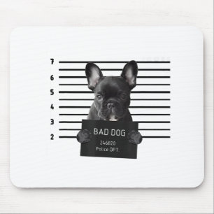 Bulldog Bad Dog Jail Frenchie Dog Mum Lover Mouse Mat