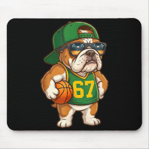 Bulldog Basketball 67 Gen Alpha Slang Srts Dog Boy Mouse Mat