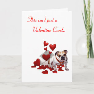 Bulldog Be Mine Valentine Holiday Card