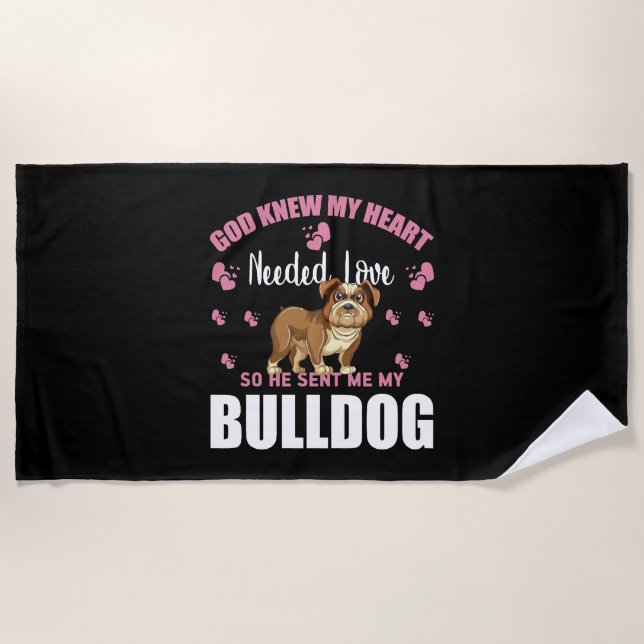 BULLDOG BEACH TOWEL (Front)