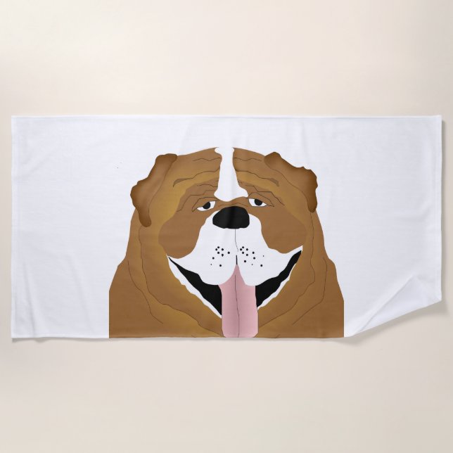 Bulldog Beach Towel (Front)