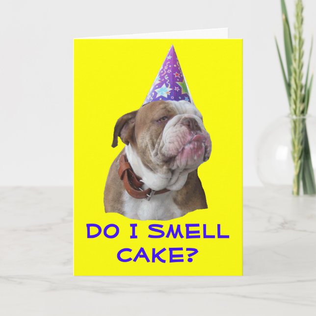 Bulldog Birthday Card (Front)