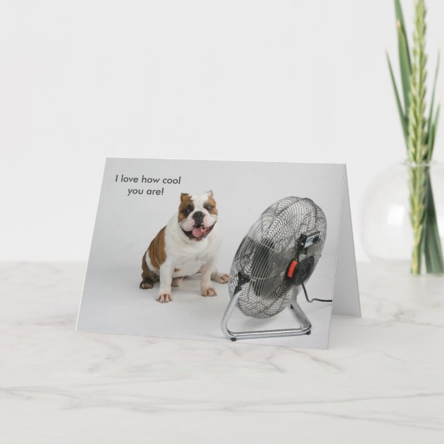 Bulldog Birthday card (Front)