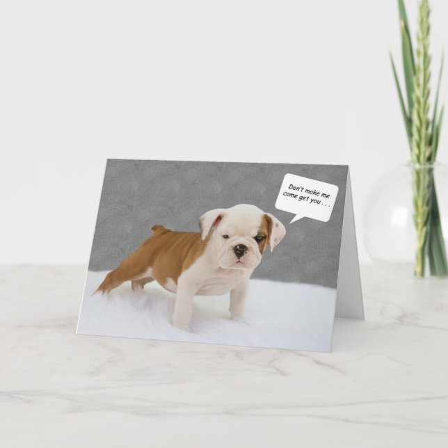 Bulldog Birthday Card by Focus for a Cause (Front)