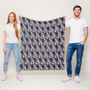 Bulldog Blanket Cute Bulldog Art Fleece Blanket