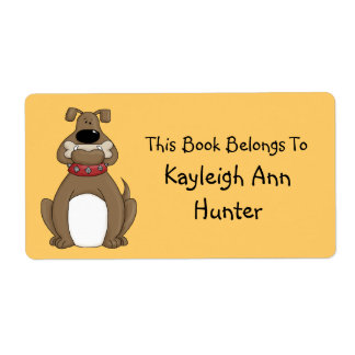 Bulldog Bookplate Label