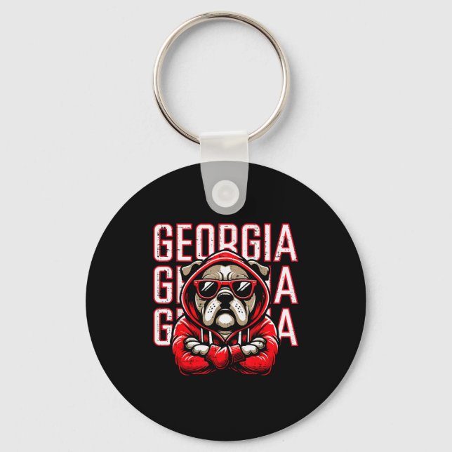 Bulldog Boys Youth Teen Kids Men Girls Women  Key Ring (Front)