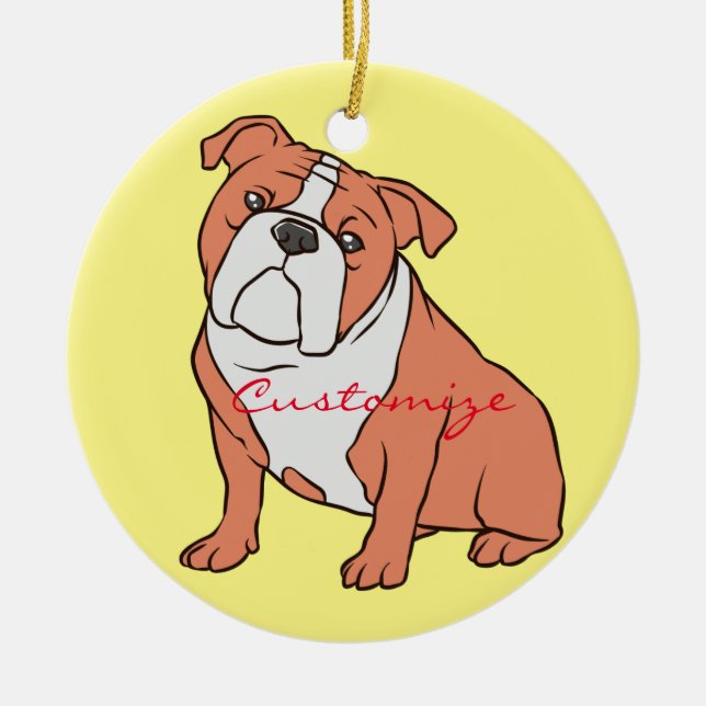 Bulldog Breed Thunder_Cove Ceramic Tree Decoration (Front)