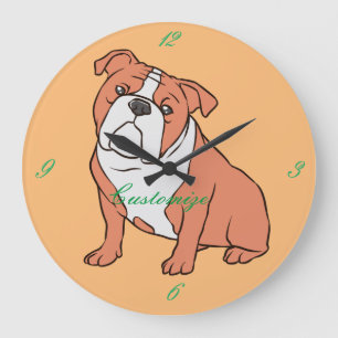 Bulldog Breed Thunder_Cove Large Clock
