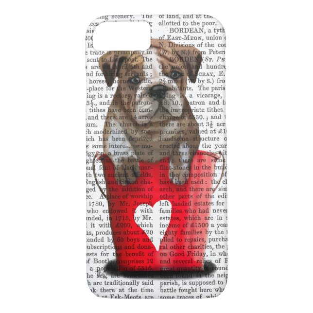 Bulldog Bucket Of Love Red Case-Mate iPhone Case (Back)