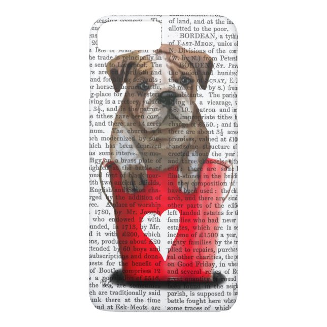 Bulldog Bucket Of Love Red Case-Mate iPhone Case (Back)