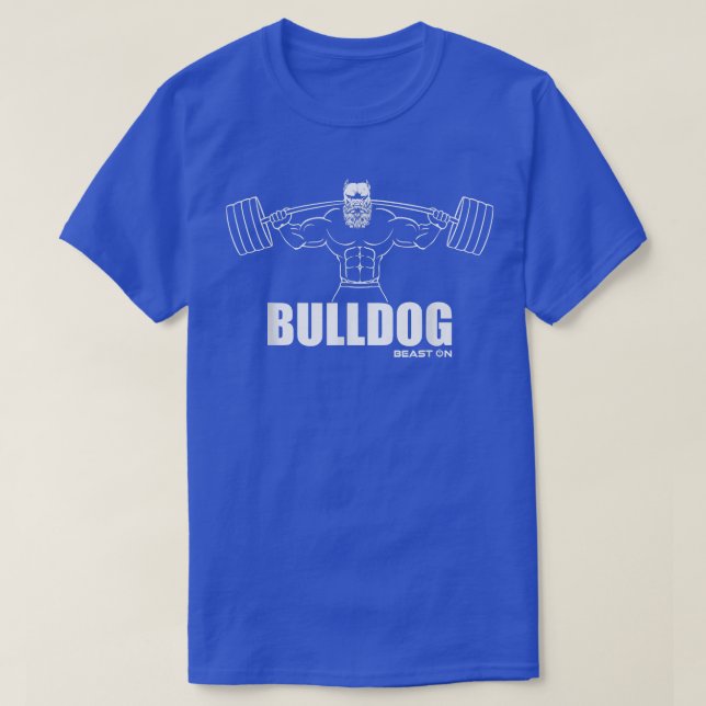 BULLDOG Bulldog Beast On Gym Motivation Fitness Sa T-Shirt (Design Front)