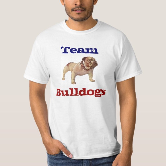 BULLDOG, Bulldogs, Sports Mascot Teams tee-shirts T-Shirt (Front)