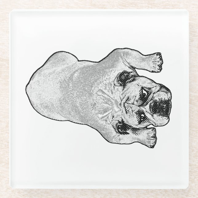 Bulldog Calm Table Coaster (Front)