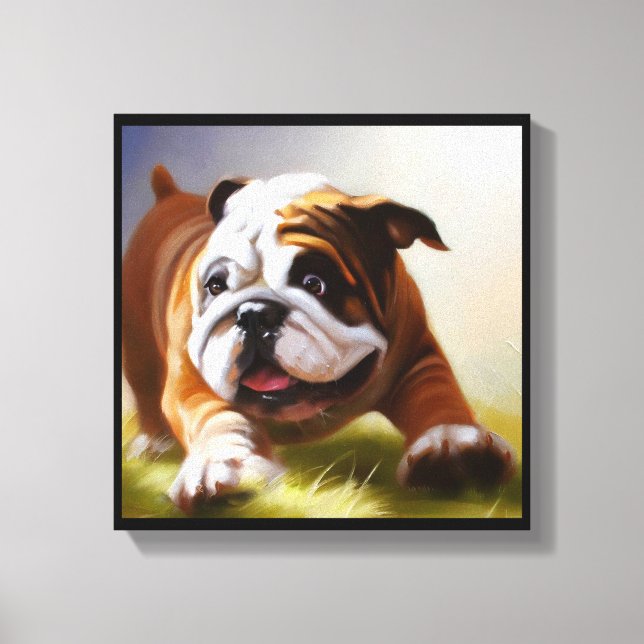 Bulldog Canvas Print (Front)