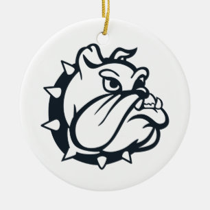 Bulldog Ceramic Tree Decoration