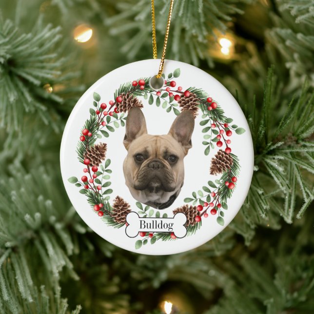 Bulldog Ceramic Tree Decoration (Tree)