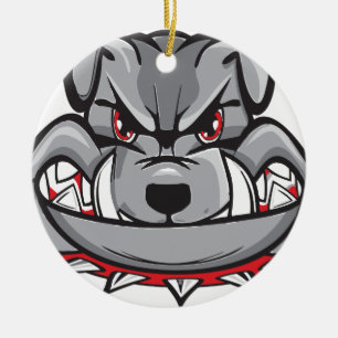 bulldog ceramic tree decoration