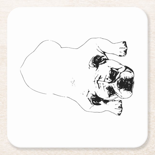 Bulldog Cheer Table Coaster (Front)