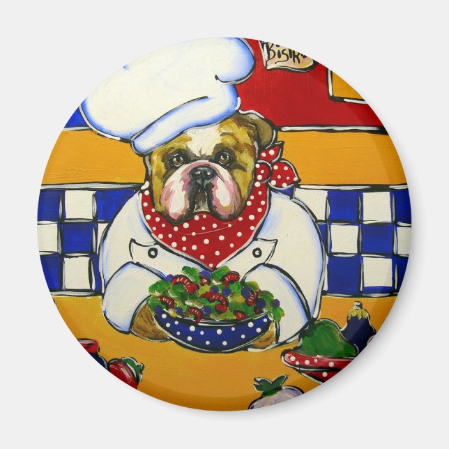 Bulldog Chef Magnet (Front)