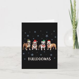 Bulldog Christmas Card