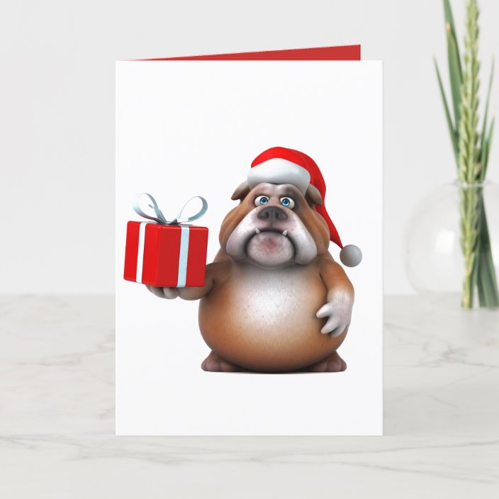 bulldog Christmas card | Zazzle.co.uk