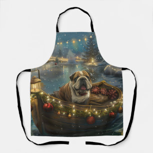 Bulldog Christmas Festive Voyage Apron