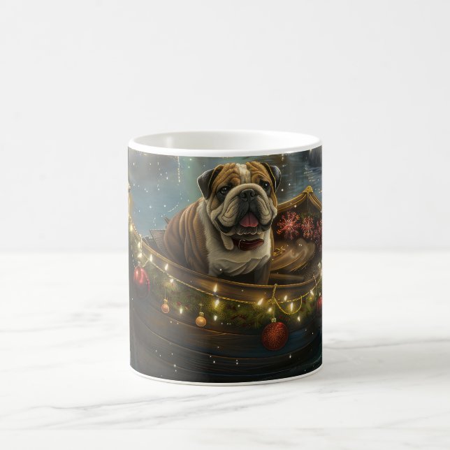 Bulldog Christmas Festive Voyage Coffee Mug (Center)