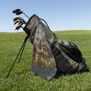 Bulldog Christmas Festive Voyage Golf Towel