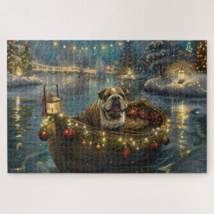 Bulldog Christmas Festive Voyage Jigsaw Puzzle