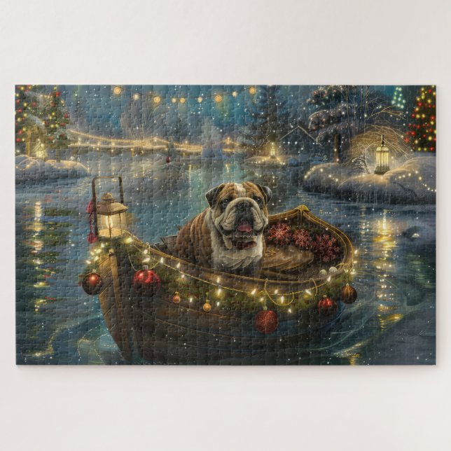 Bulldog Christmas Festive Voyage Jigsaw Puzzle (Horizontal)