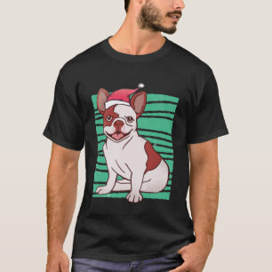 Bulldog Christmas Hat T-Shirt