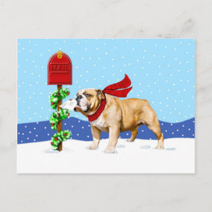 Bulldog Christmas Holiday Mail