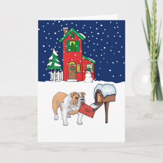 Bulldog Christmas Mail Holiday Card